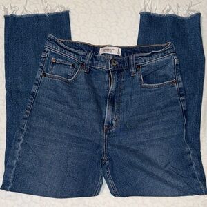 Abercrombie & Fitch Women's Straight Leg Jeans - Medium Blue